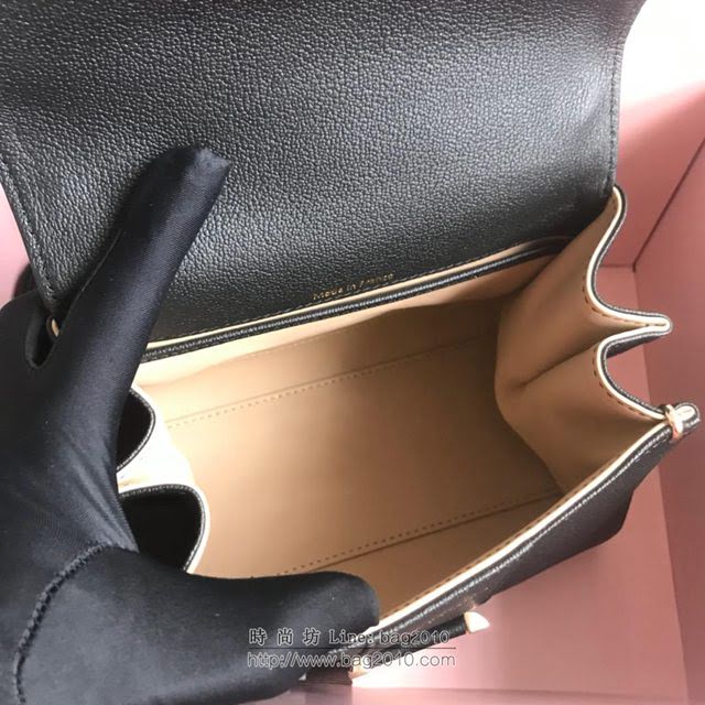 DELVAUX女包 2019春夏最新色 專櫃原廠皮 德爾沃女手提包 DV0020松石藍 小號 Delvaux單肩斜挎包  fcs1167
